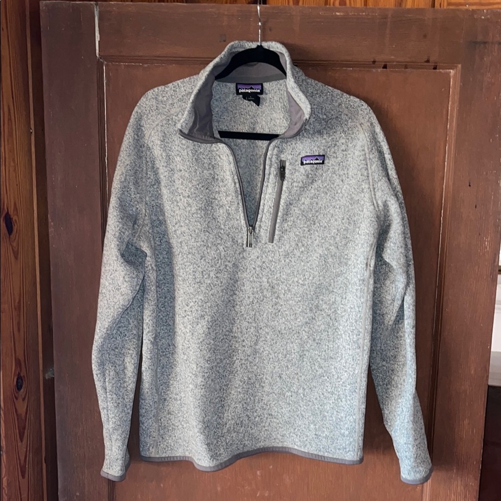 Patagonia Gray Zip Up Sweater